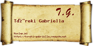 Töreki Gabriella névjegykártya