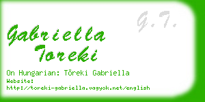 gabriella toreki business card