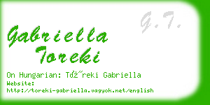 gabriella toreki business card